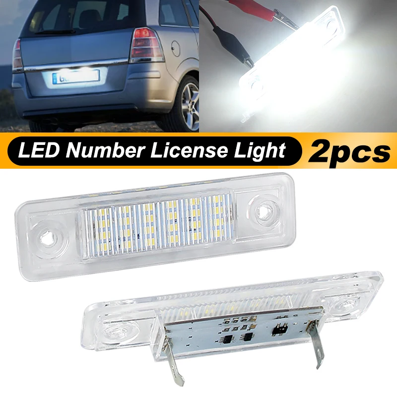 

LED No Error Canbus Car License Plate Light Number Auto Warning Lamp For Opel Corsa Vectra B Astra F G Omega A B Zafira A Signum