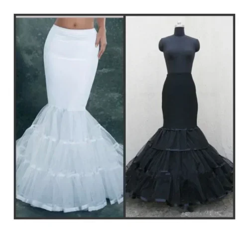 Long Mermaid Bride Underskirt Petticoat Tulle Fishtail Wedding Skirt For Dress