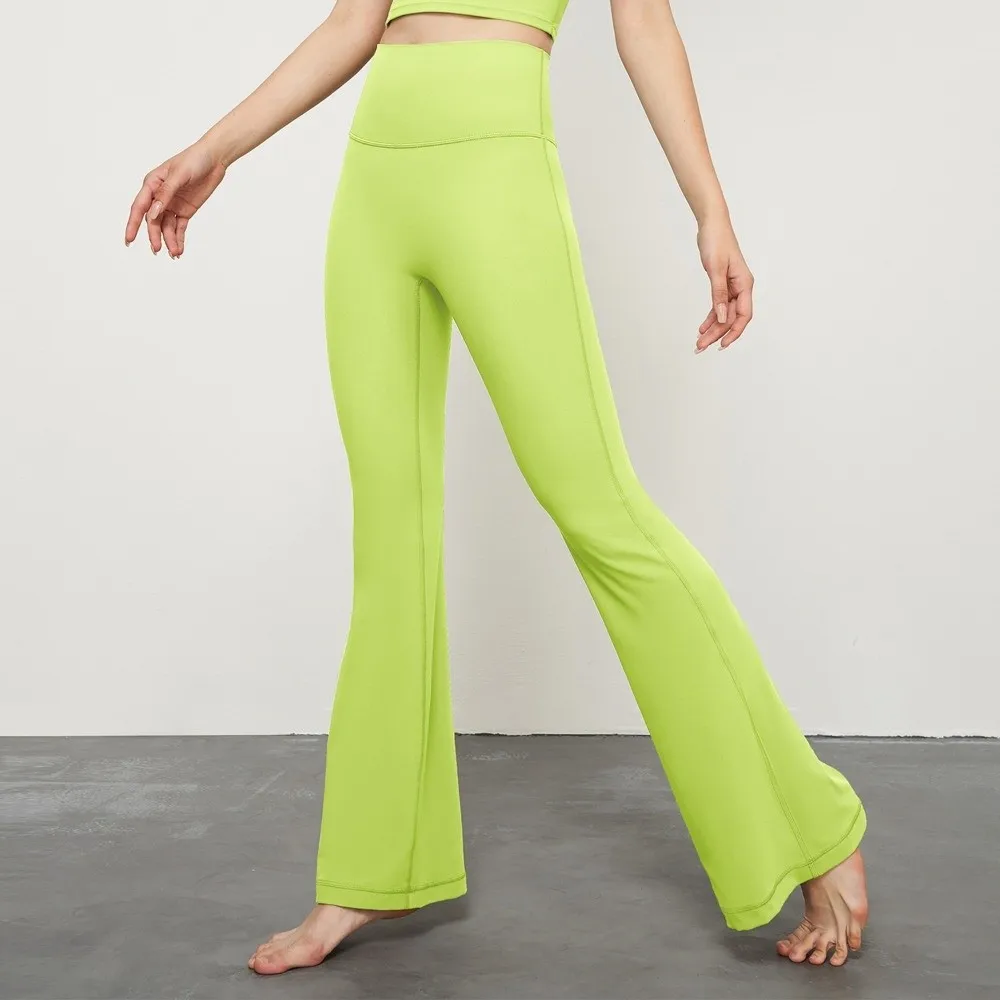 

Pilates High Waist Sports Flared Pants Wide Leg Stretchy Yoga Pants Hip Lifting Breathable Fitness Pants Fitness