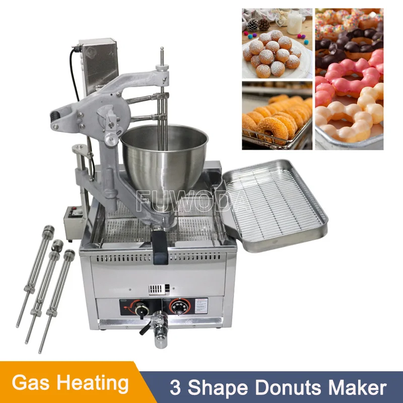 500-2000pcs/hr Doughnuts Ring Mochi Ball Shape Donuts Maker Gas Heating Automatic Donut Making Machine Auto Doughnut Maker