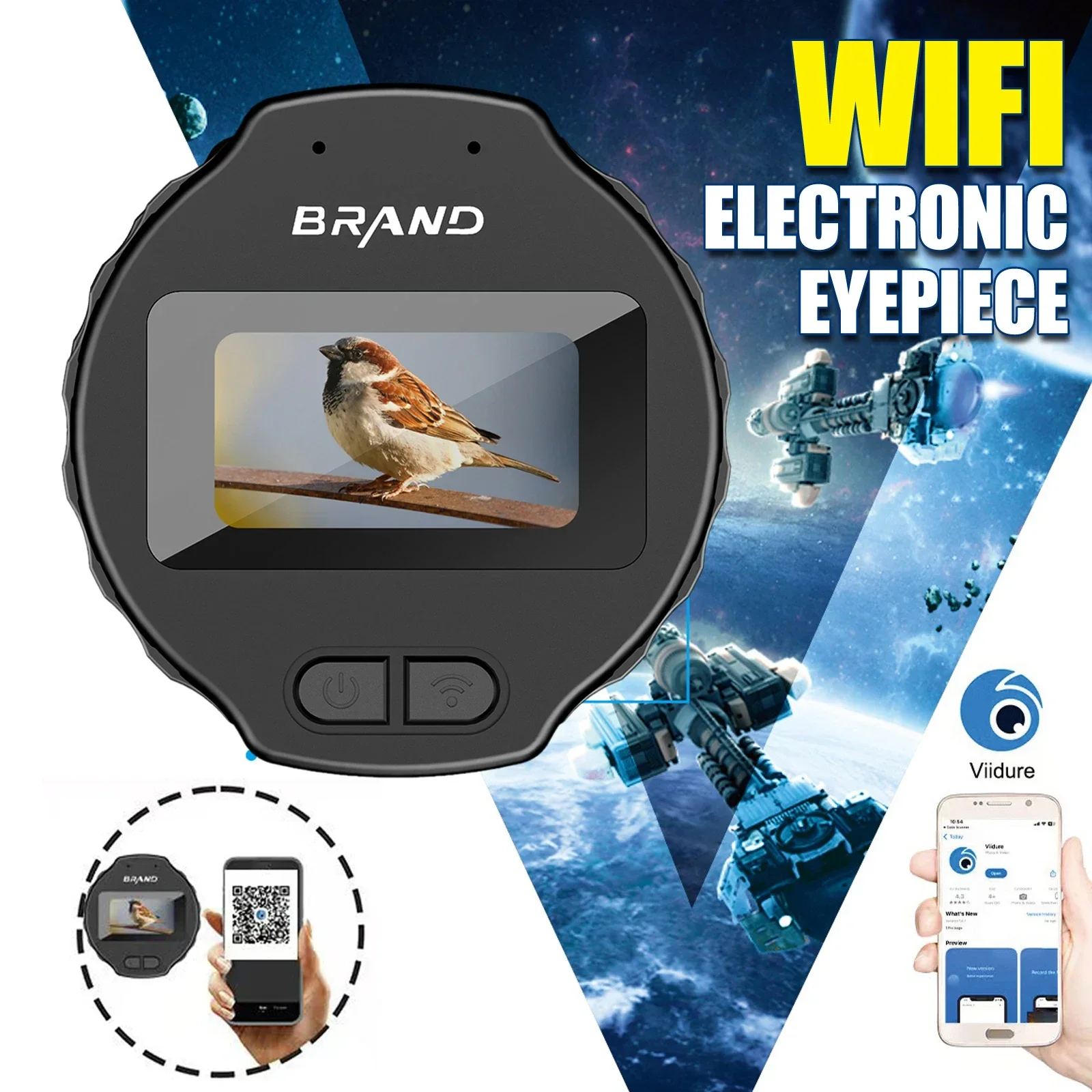 

New 2K high-definition WiFi electronic eyepiece with screen for telescope bird watching mobile phone remote viewing