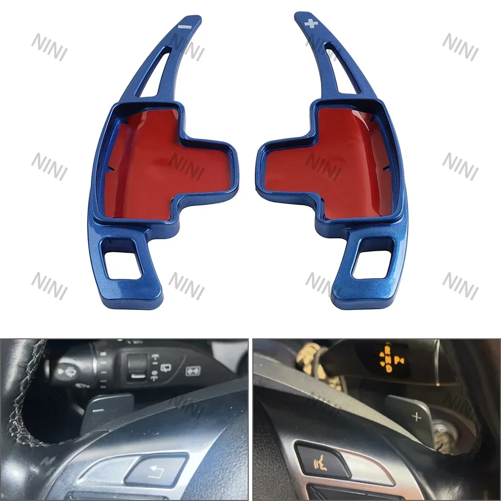 1 Pair For Mercedes Benz A B C E M R S CLA CLS GLA Class ABS Plastic Blue/Grey Car Steering Wheel Shifter Paddle Shift Extension