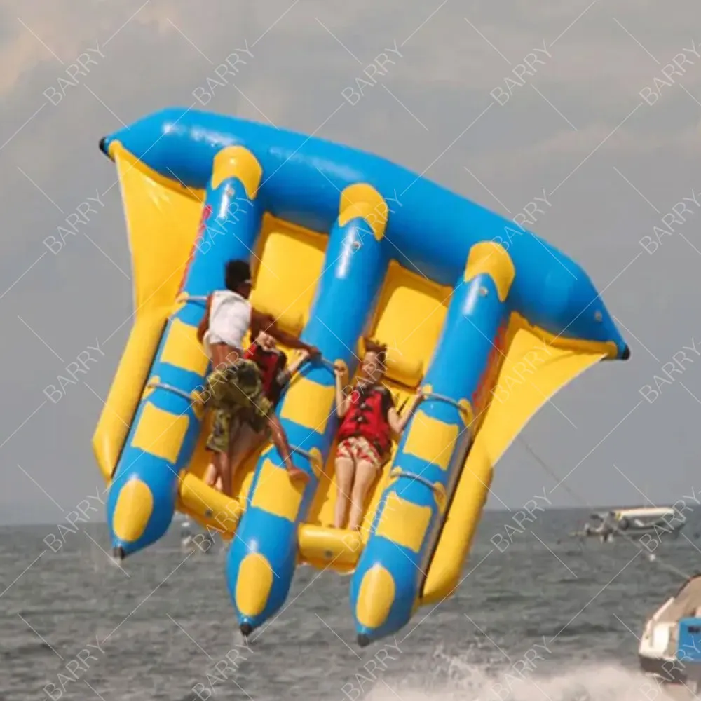 Towable Double Tube Fly Fish Triple Inflatable Flying Fish For Summer Water Sports
