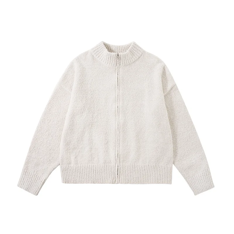 سترة برقبة واقفة من الأموال القديمة 25 سترة محبوكة دافئة شتوية أمريكية جديدة