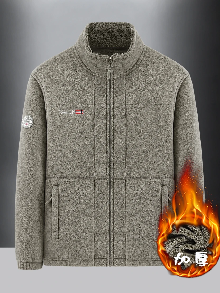 

Мужская уличная куртка Fce Jaet Thiened с воротником-стойкой, теплый повседневный кардиган, верхняя одежда для среднего возраста и ли, осень-зима, C...