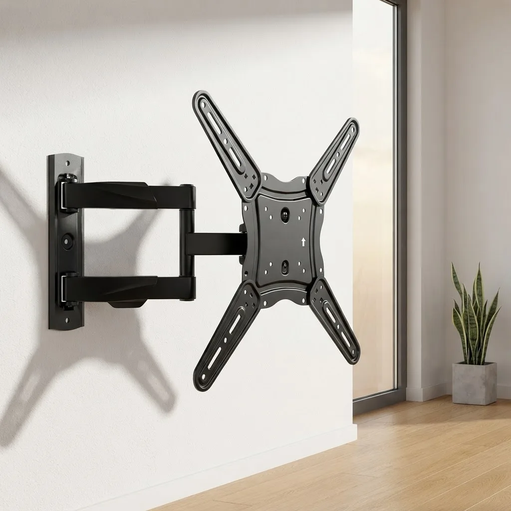 Full Motion TV Wall Mount for 26–65 inch TVs up to 77 lbs | Max VESA 400x400mm, TV Mount Bracket with Articulating Arms, Extension, Tilt, Swivel, Leveling, Reinforced Steel Structure