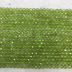 Natural A+++ Peridot Faceted Round Beads 4mm ,For Jewelry Making DIY Bracelets Necklace Strand Gift 39cm