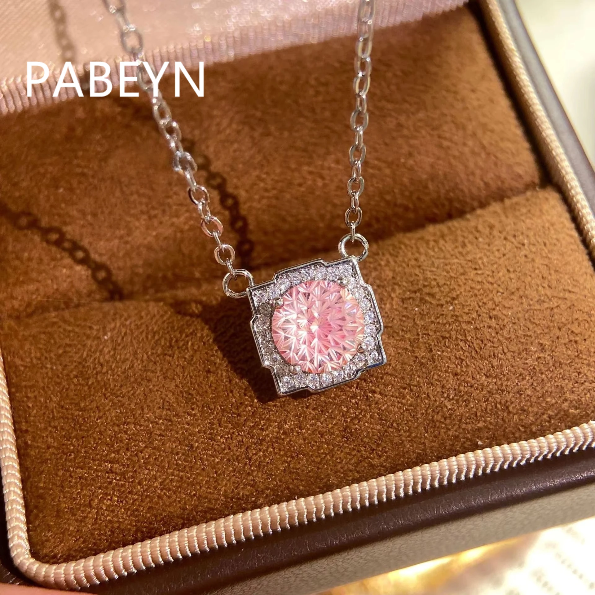925 Sterling Silver Fashion Luxury Sparkling Dahlia Cut Zircon Necklace Birthday Anniversary Gift Ladies Jewelry