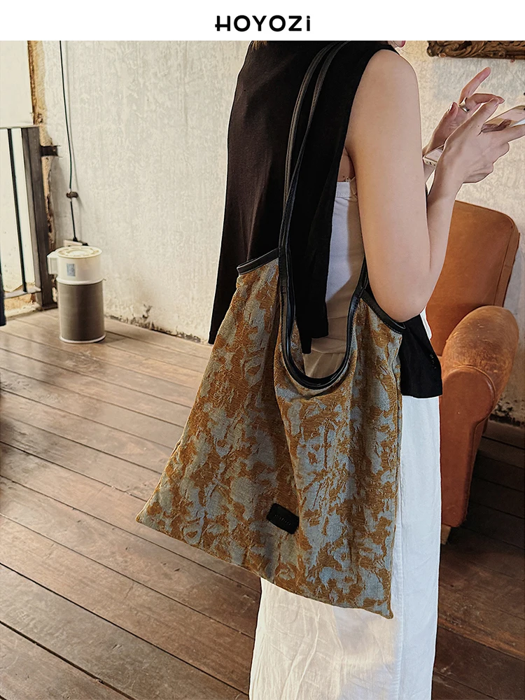 

Leather canvas tote oil painting bag women's 2025 new
