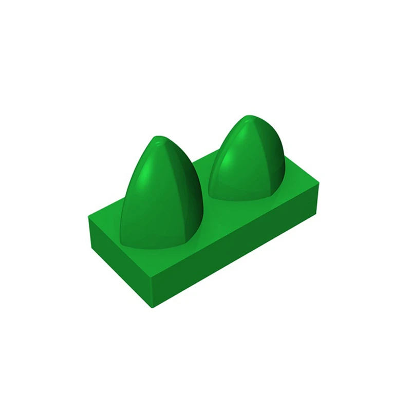 PLATE 1X2 W/ 2 VERT. TEETH Miscellaneous Decoration Elements Fit 15209 Self-Locking Bricks Building Blocks Toys Accessories