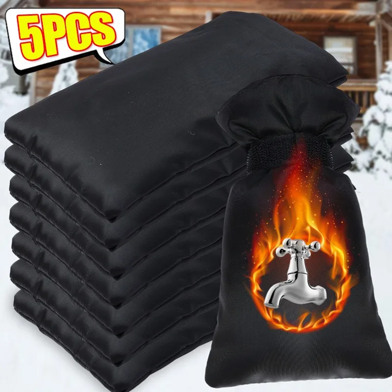 

5/1x Outdoor Faucet Covers For Winter Reusable Waterproof Insulated Tap Protector Cover Wall Garden Courtyard Faucet Accessories