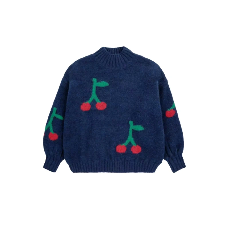 AW24 Kids Knit Sweaters Boys Boys Girls Cute Print Fashion Cardigan Baby Child Cotton Outwear Tops Clothing