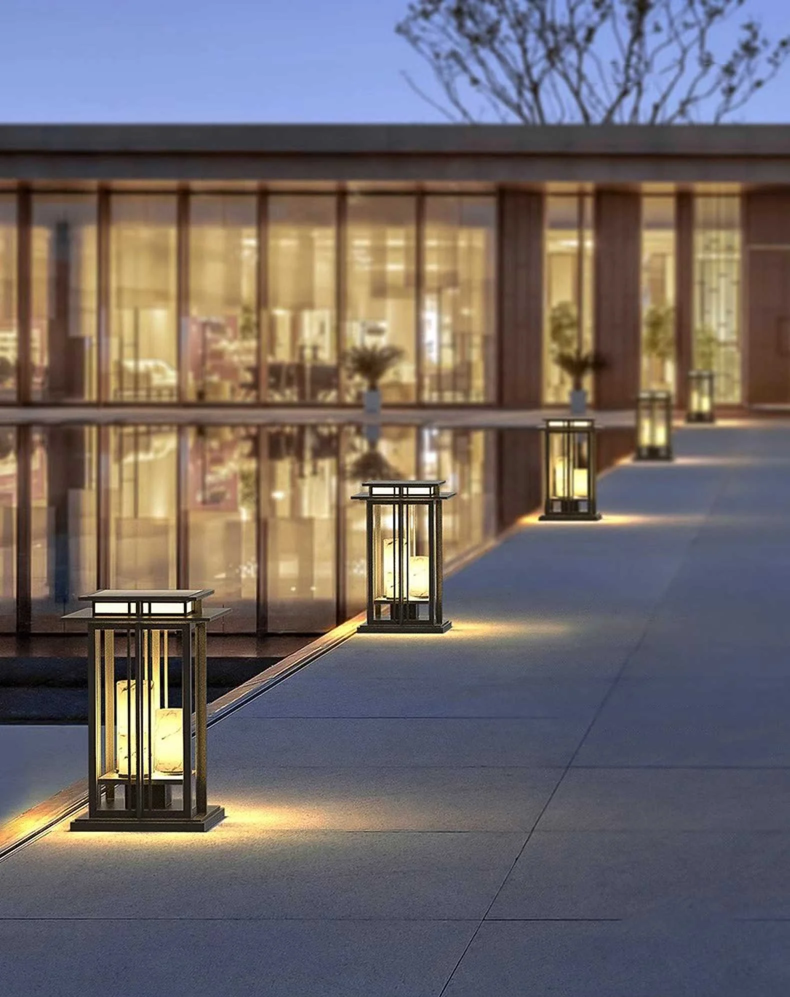 

IP65 waterproof die-cast aluminum reinforced base, outdoor courtyard garden fence column, landscape solar pole light