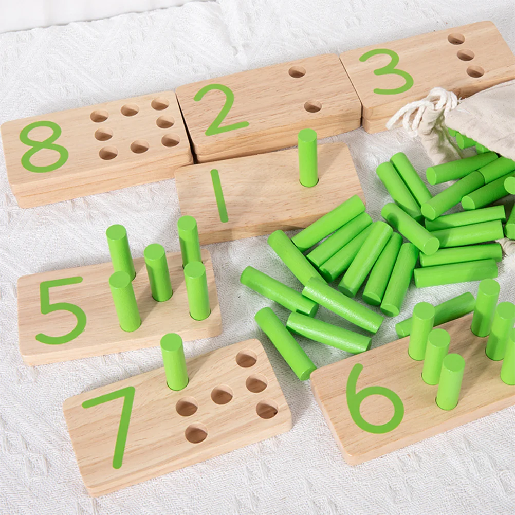 Mathematics Enlightenment Cognitive Toys Children Kids Learning Wooden Plaything Number Toddler