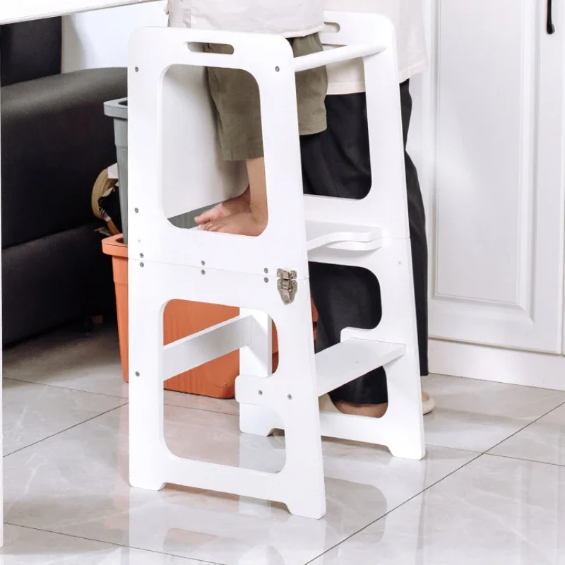 Tabouret de lavage des mains pliable pour bébé, tabouret de cuisine lisse multifonctionnel, tour d'apprentissage d'escalade, piste durable pour enfants 3 en 1