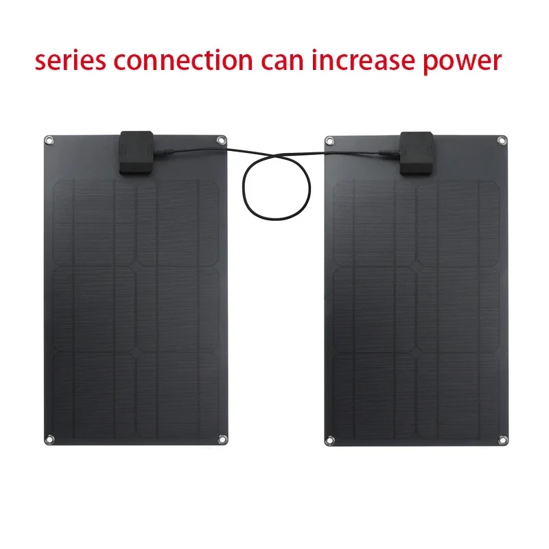 18V 50W Solar Panel Monocrystal Double USB Solar System Kit Complete Power Bank Solar Plate for Car Yacht RV Battery Charge