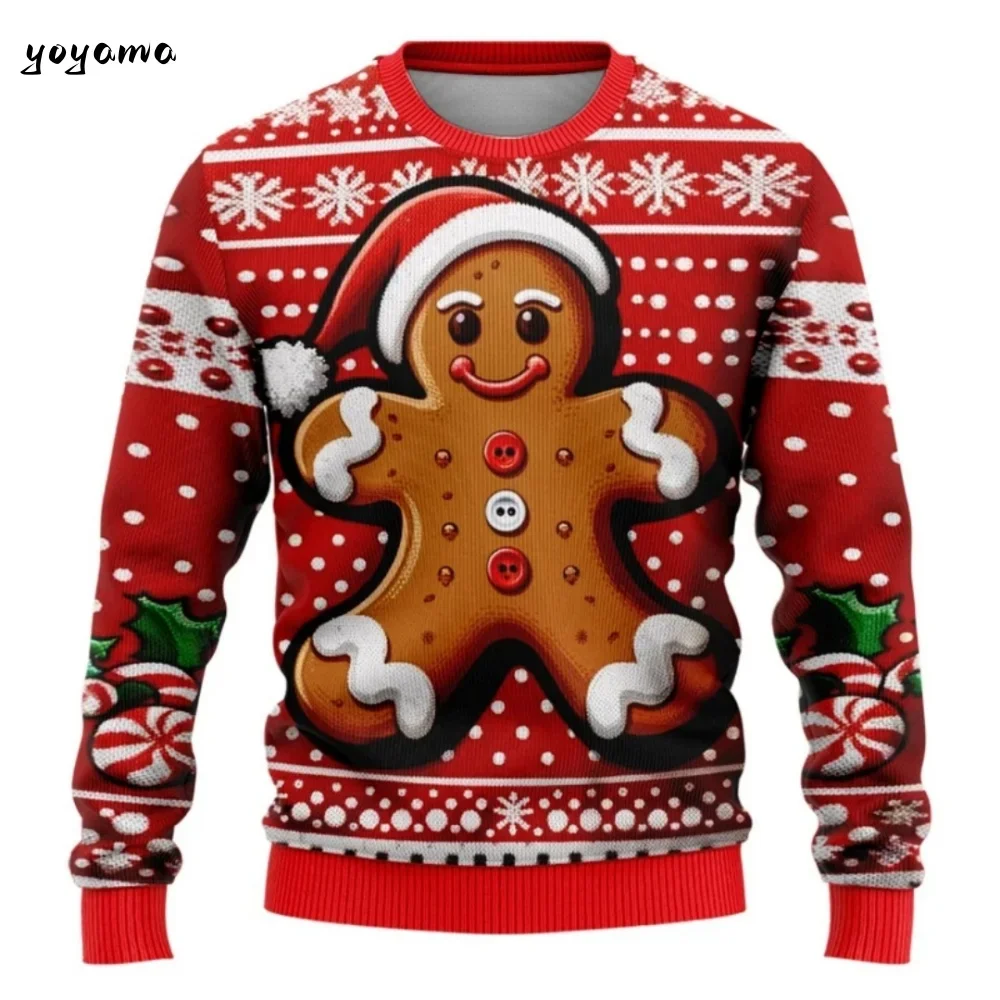 2026 القبيح عيد الميلاد البلوز الأخضر Harajuku ثلاثية الأبعاد مضحك مطبوعة عطلة حفلة عيد الميلاد البلوز لحفلة عيد ميلاد ملابس للرجال #4