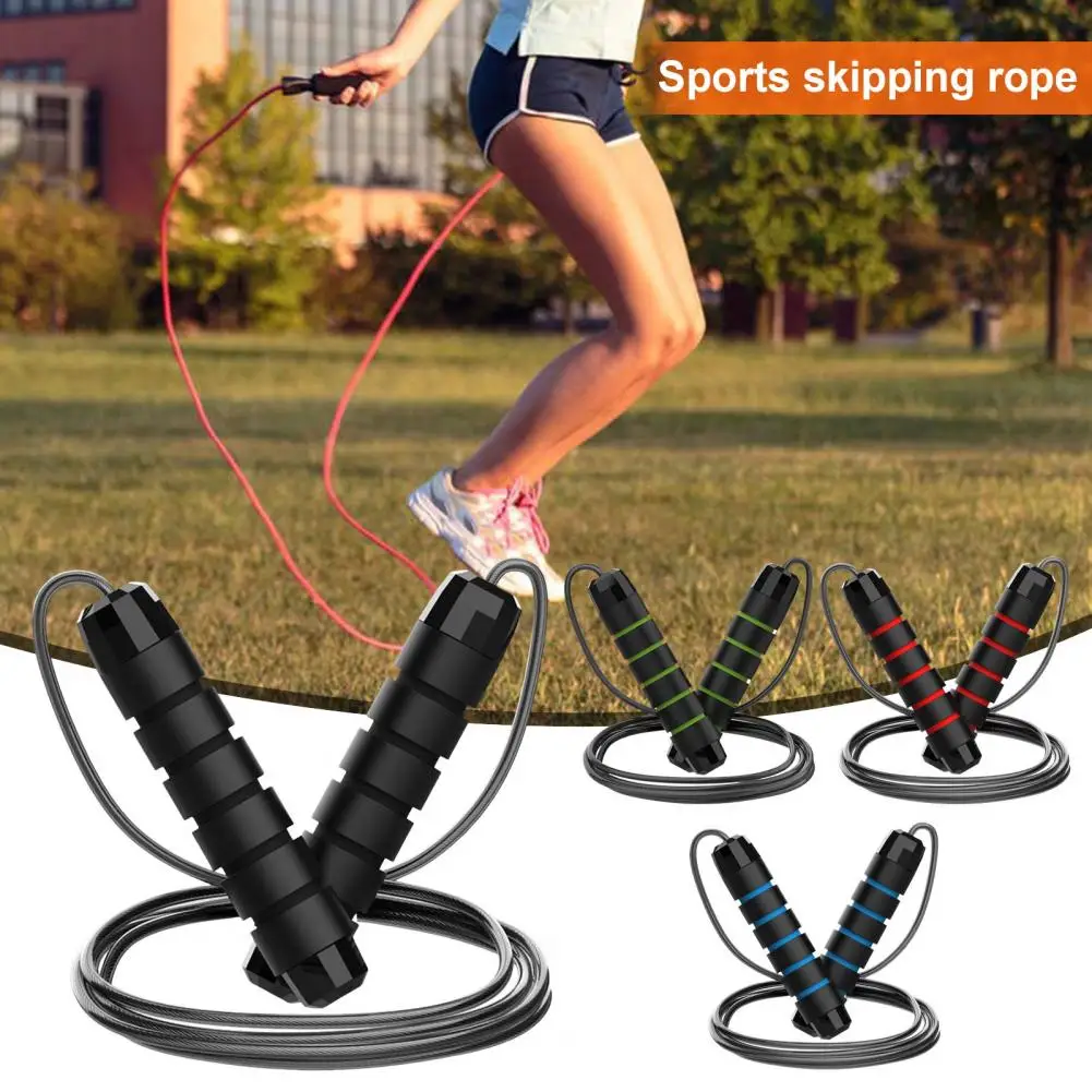 Adjustable Jump Rope Durable Jump Rope Adjustable Steel Wire Skipping Rope for Fitness Training Non-slip Handle for Students