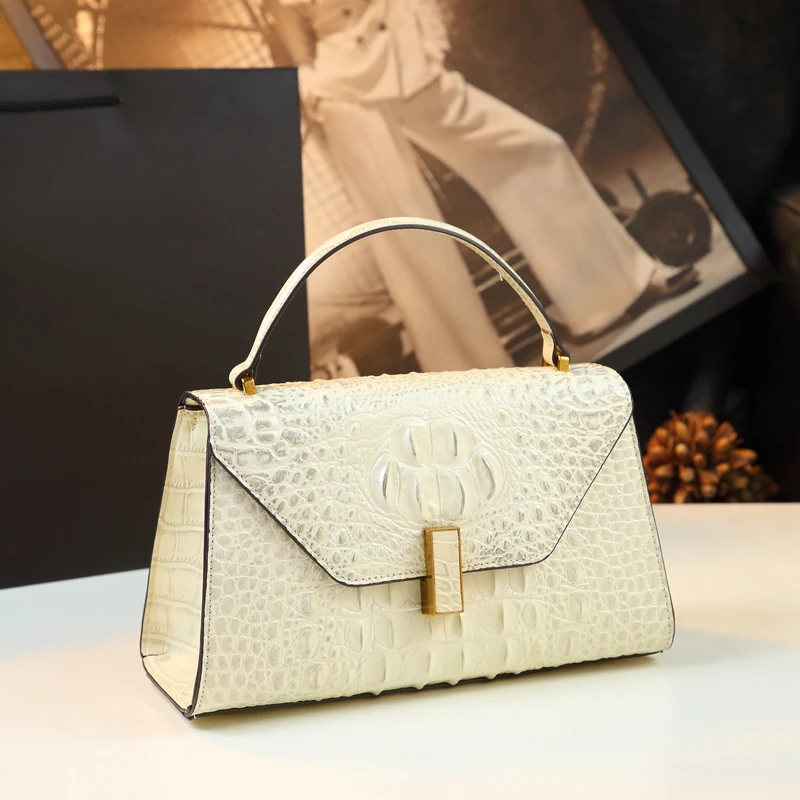 Luxury Fashion Crocodile Pattern Women Handbags Lady Shoulder Messenger Bag Genuine Leather Portable Small Shell Bags