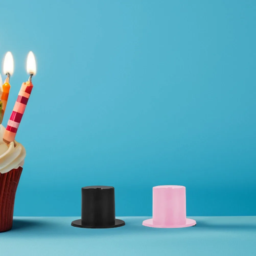 

120Pcs Mini Top Hats Versatile Cylindrical Craft Material for Cake Decorating Cupcake Toppers Christmas Party DIY Handicraft