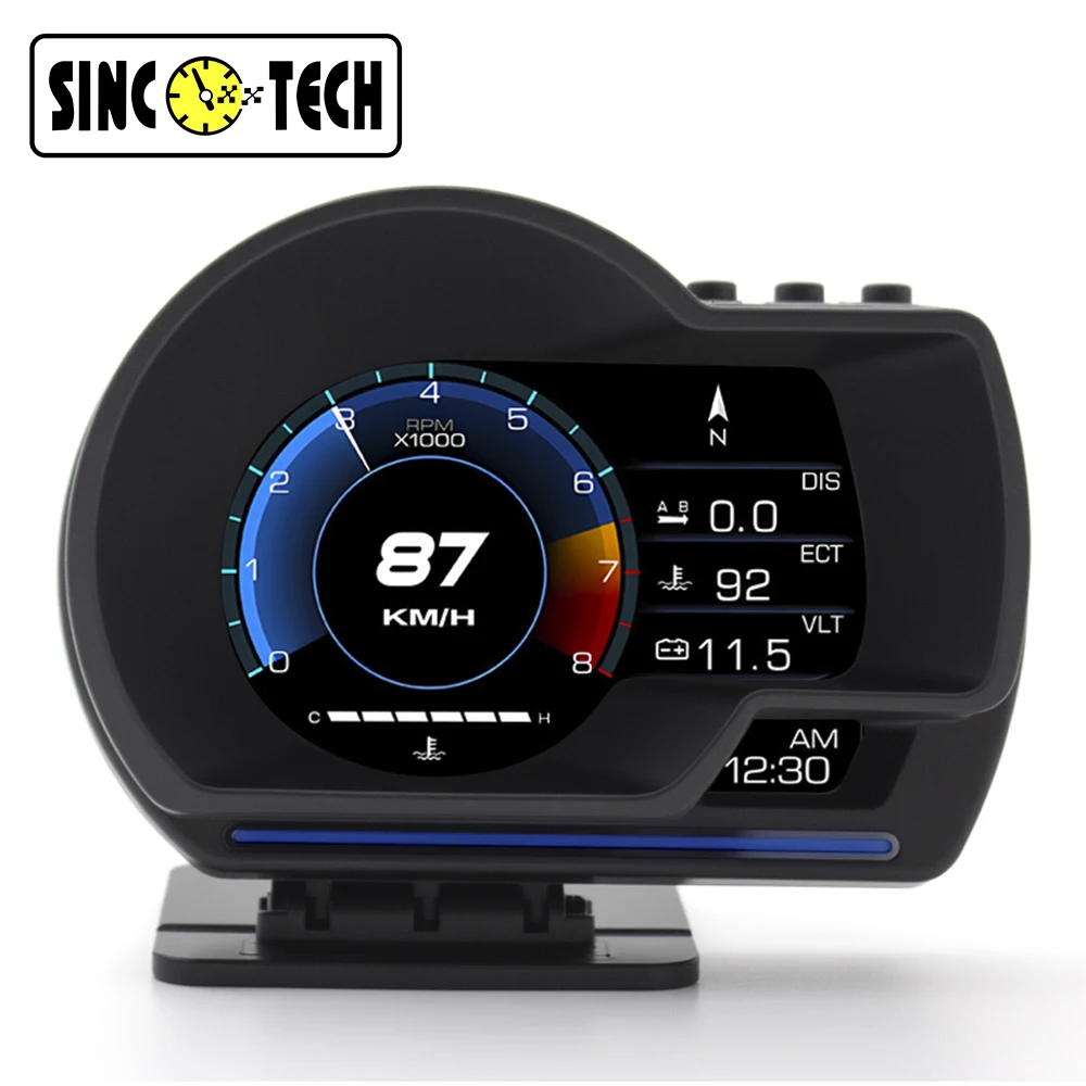 

ISP902 SINCOTECH 3'' OBDII+GPS Multifunctional LCD Racing Gauge