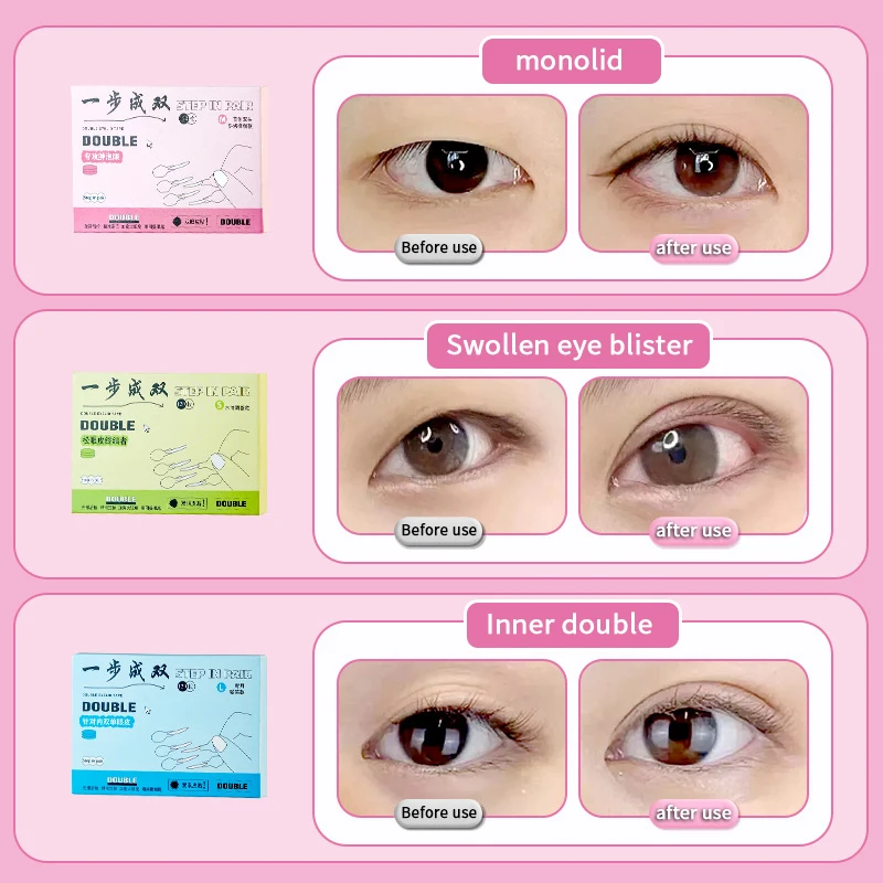 120Pcs/Box Natural Invisible Double Eyelid Stickers With Handle And Long-lasting Shaping Big Eye Beauty Tapes Lift Eyelids