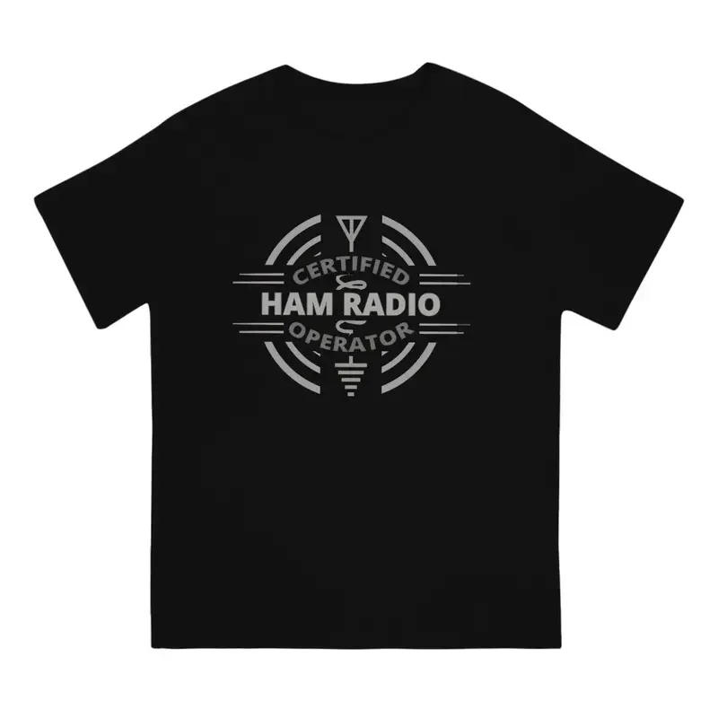 Men T-shirts certified casual cotton tee shirt short sleeve ham radio operator T shirt round collar clothing graphic printed