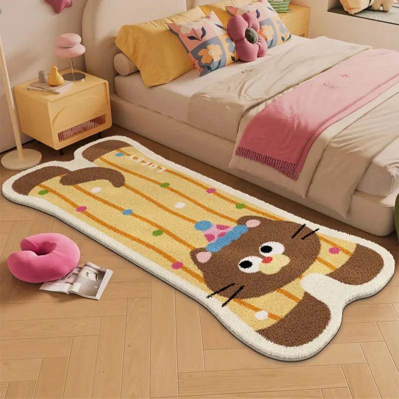 VIKAMA Cartoon Animal Rug: Non-Slip, Heat-Insulating, and Cozy Living Room Sofa Mat and Bedroom Bedside Rug for Home Decor