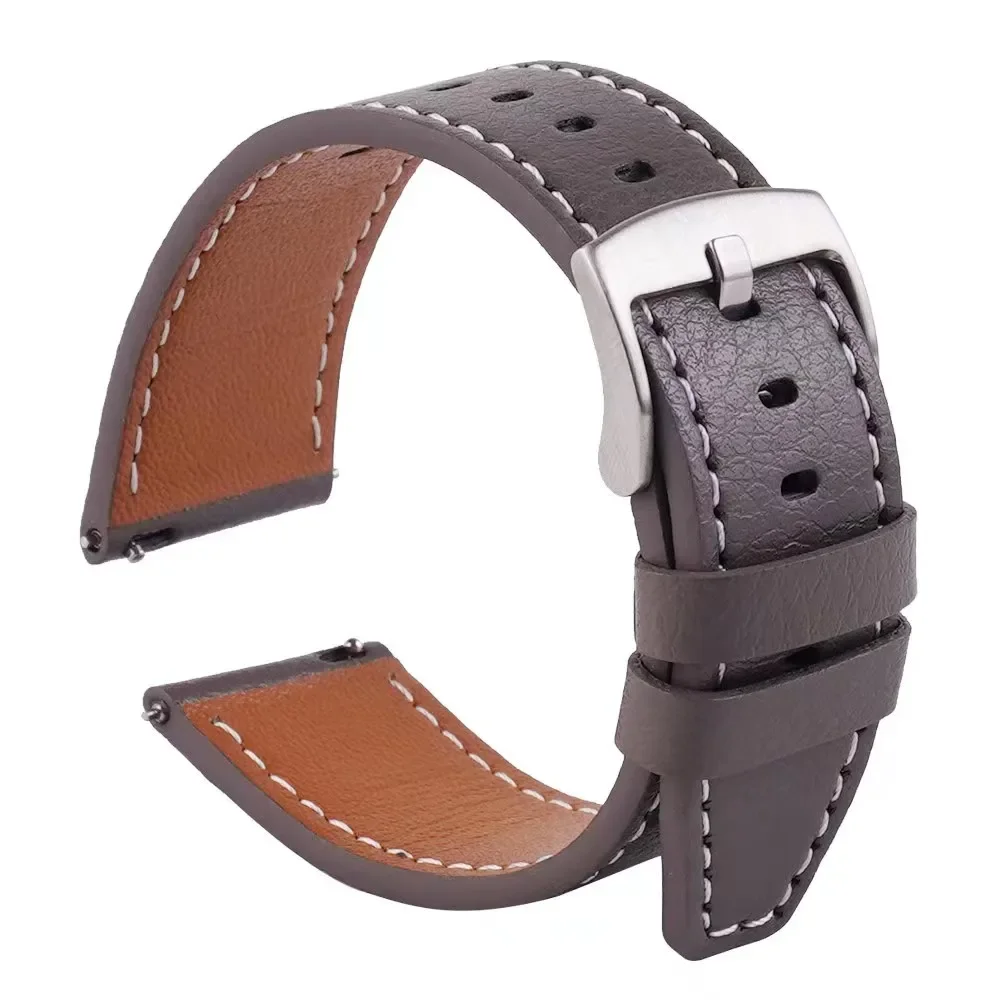 20mm leather watch strap for Samsung Galaxy Watch 7/6/4/5 44mm 40mm Classic Quick fit straps Watch7 LTE 44mm band 22mm bracelets