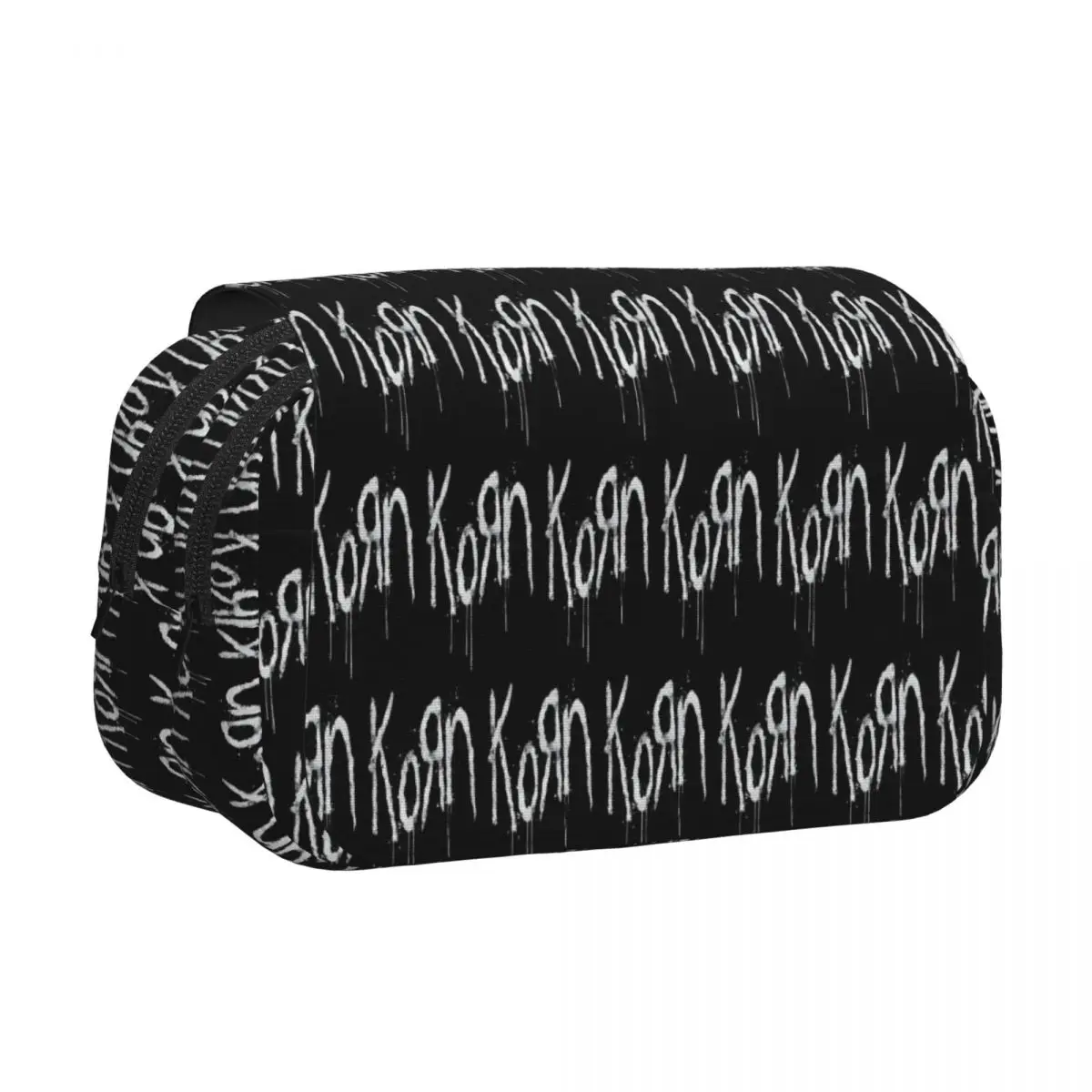 Korn Band Rock Metal Music Pencil Cases Pen Holder Hard Shell Leather Large Storage Pen Box Pencil Bag for Boy Girl Gifts