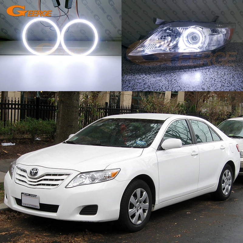 For Toyota Camry 40 V40 2006 2007 2008 2009 2010 2011 Excellent DRL Day Light Ultra Bright COB LED Angel Eyes Halo Rings Kit