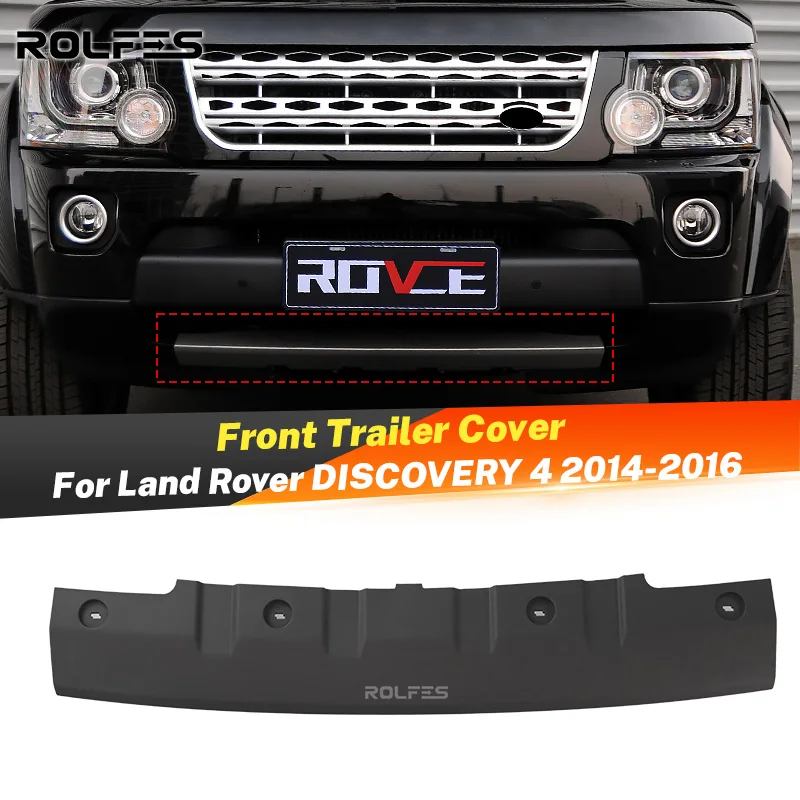 

For Land Rover Discovery 4 2014-2016 ROLFES Front Bumper Lower Skid Plate Guard Tow Hook Eye Protector Cover Auto Parts