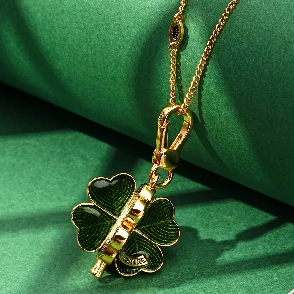 

2026 New Women's Heart-Shaped Four-Leaf Clover Pendant Necklace - High-End Luxury Fashion Jewelry