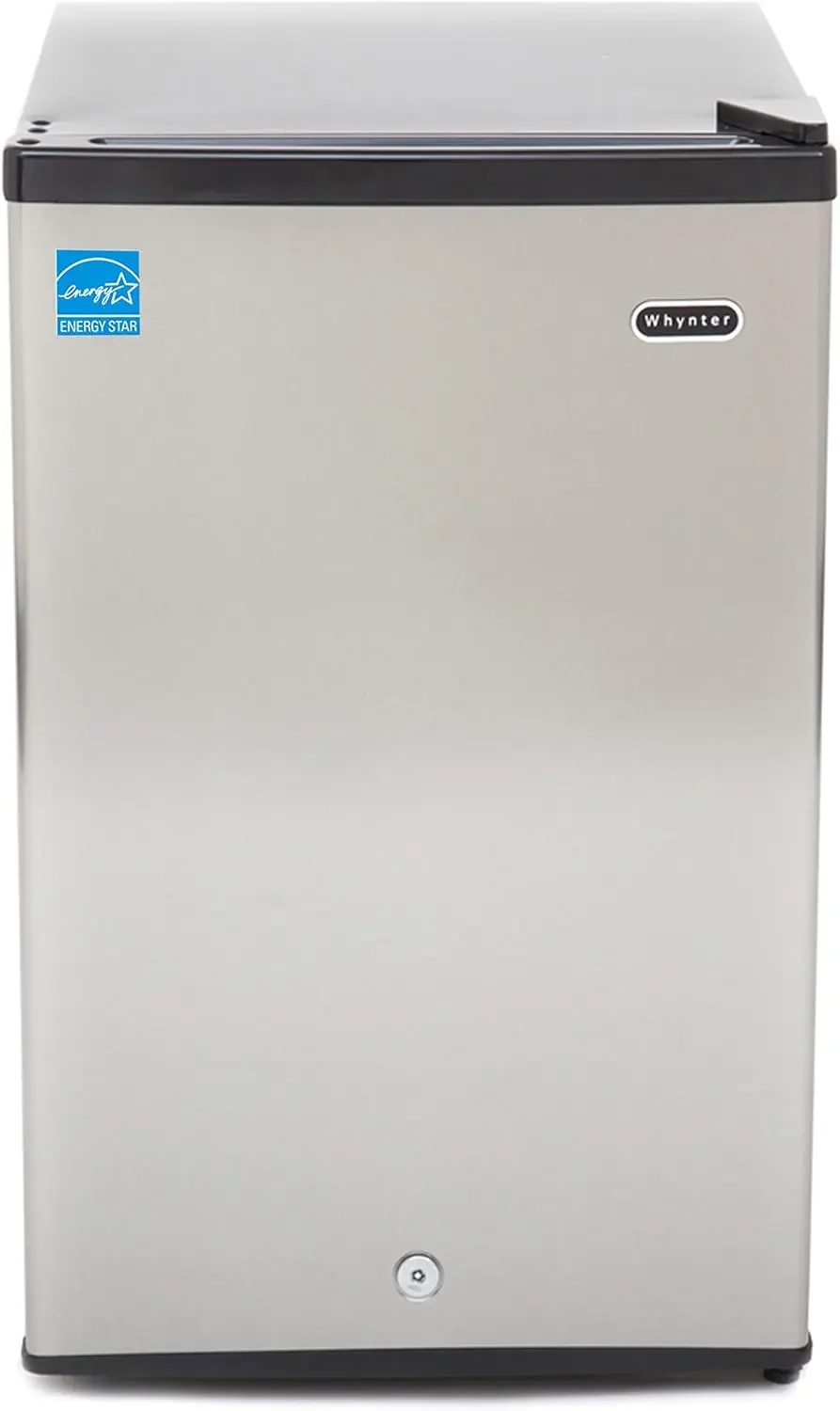 

2.1 Cubic Foot Energy Star Rated Small Upright Freezer with Lock, Stainless Steel, Black