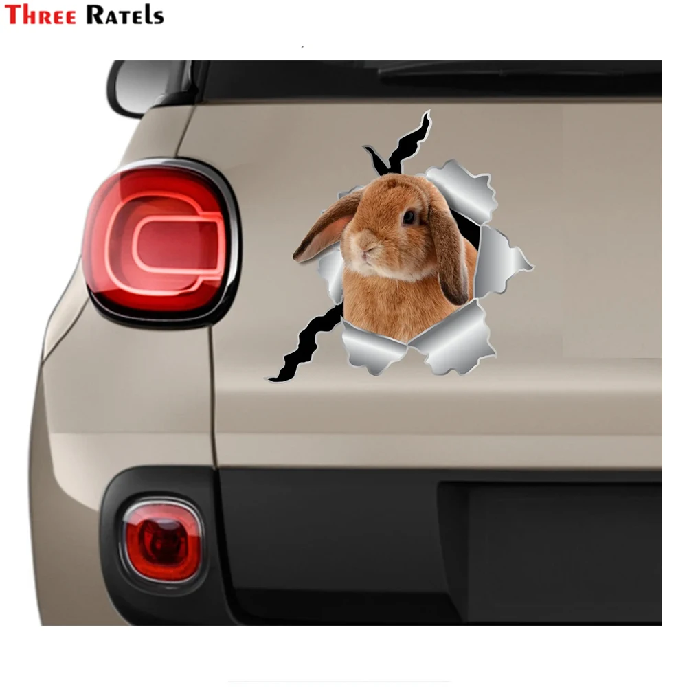 Three Ratels I536 Bunny stickers Car sticker Rabbit stickers Rabbit decal Bunny decal Auto stickers Funny animals Cool stickers
