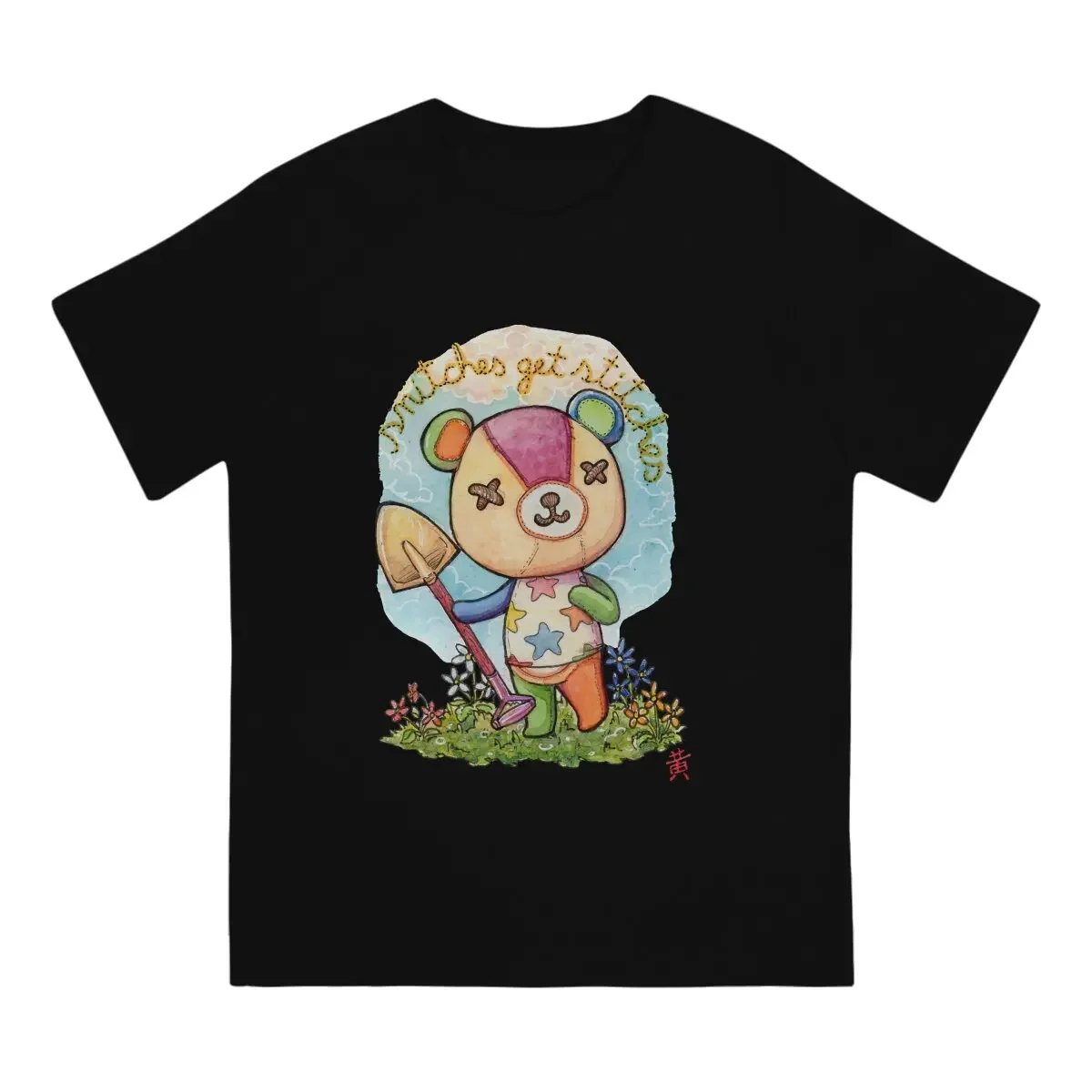 Men's T-Shirt Snitches Get Stitches Vintage  Cotton Tees Short Sleeve Animal Funny Crossing Game T Shirts  Clothing 6XL