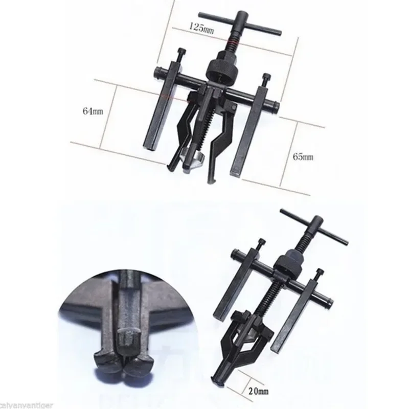 2pcs Car Auto Carbon Steel 3-jaw Inner Bearing Puller Gear Extractor Heavy Car Repair Disassembly Tool Auto Machine Tool Kit