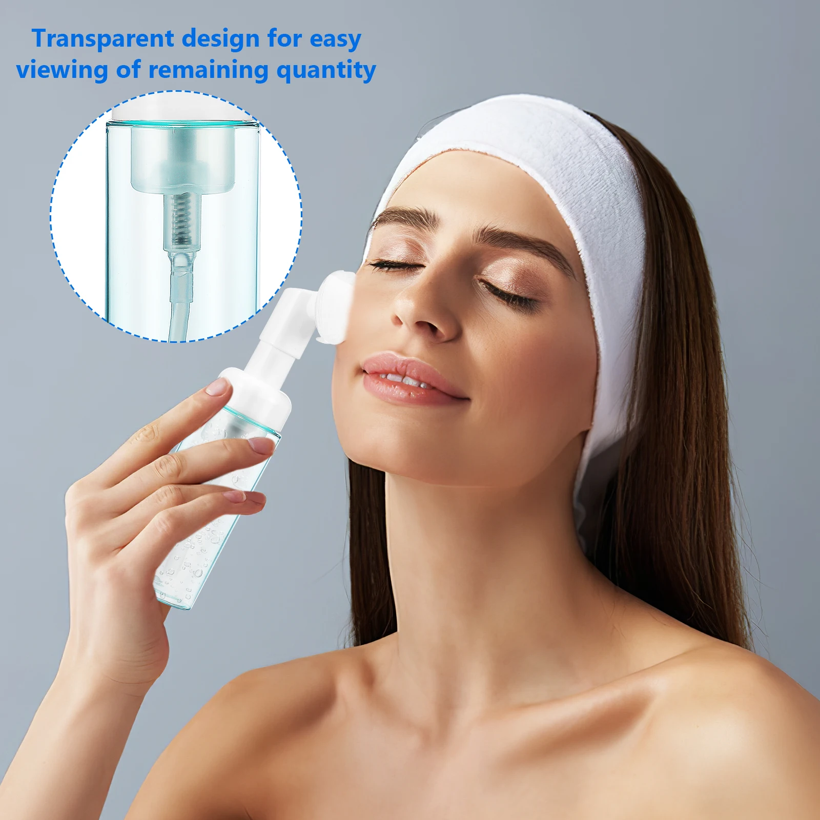 

4Pcs Foam Bottles Transparent Empty Foaming Pump Portable Travel Liquid Soap Dispenser for Bathroom Kitchen Foam Bottle