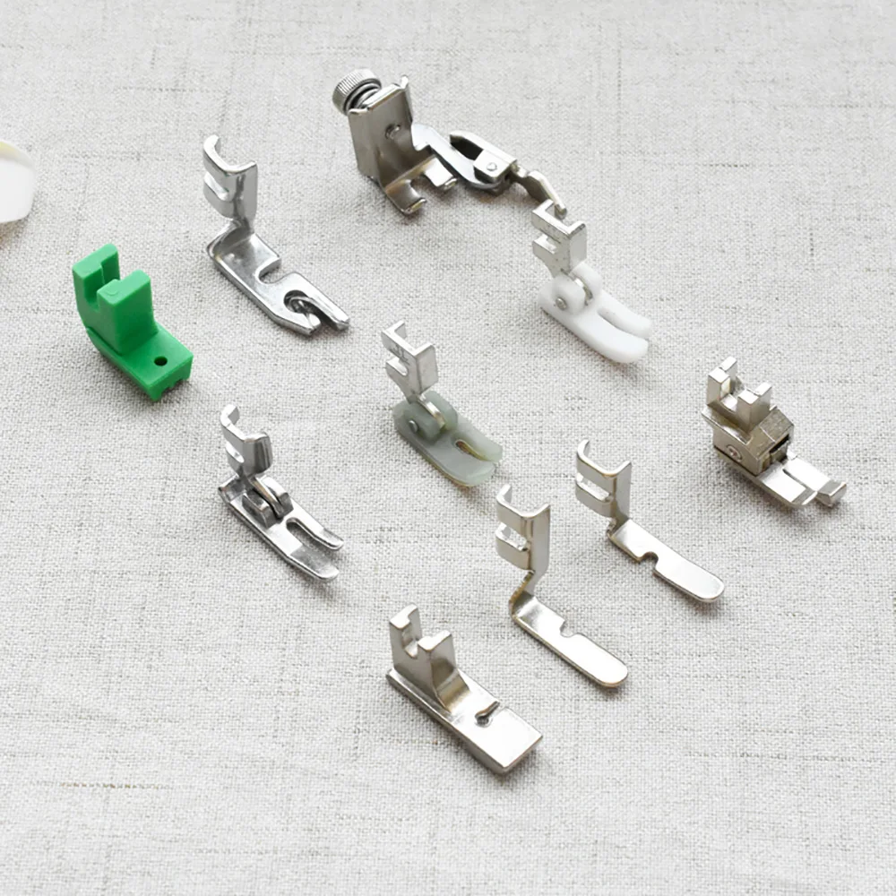 Presser Foot Set Binding Adjustable Guide Quilting Rolled Hem Gathering Pleating/Shirring Presser Foot For Butterfly Janome Etc