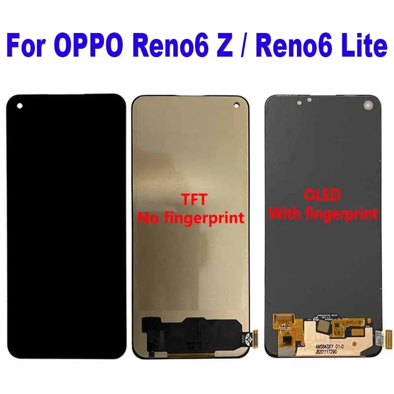 For OPPO Reno6 Lite CPH2365 LCD Display Touch Screen Digitizer Assembly For OPPO Reno6 Z CPH2237 Reno 6 Z 5G