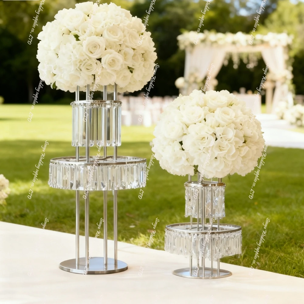 50-1000cm）10pcs)Wholesale Vase Long Dining Table Centerpiece Gold Flower Stand for Backdrop
