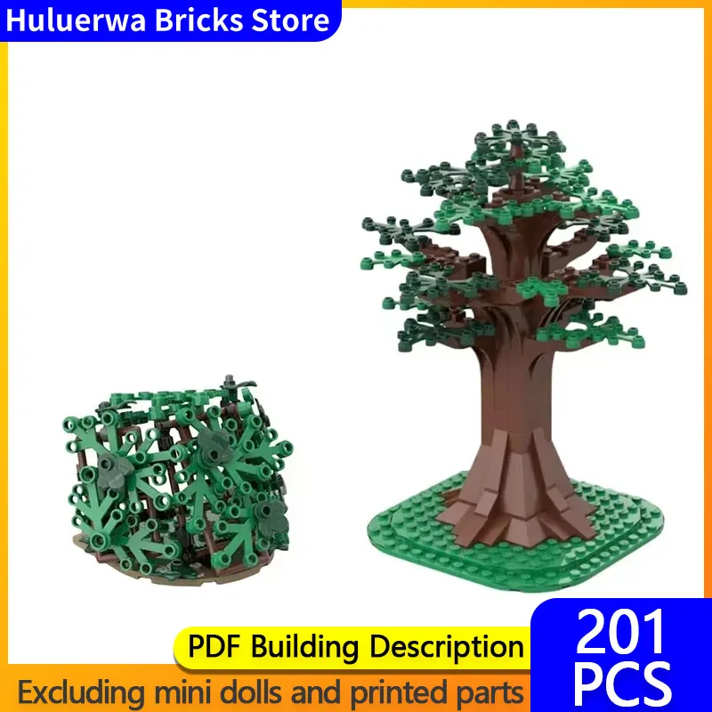 Medievale Street View Albero Modello MOC Mattoni da costruzione Foresta Nascondiglio Tecnologia modulare Regali Vacanza Assemblare Giocattoli per bambini Vestito