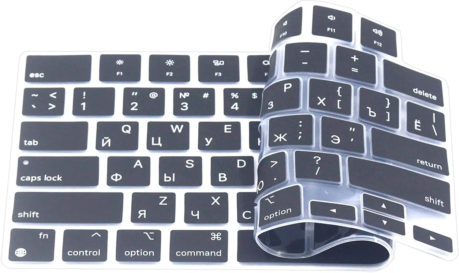 Russian Silicone Keyboard Cover For MacBook Air 15 M3 A3114 M2 A2941/ MacBook Air 13 M3 A3113 M2 A2681/ Mac Pro 14 M3 M2 M1