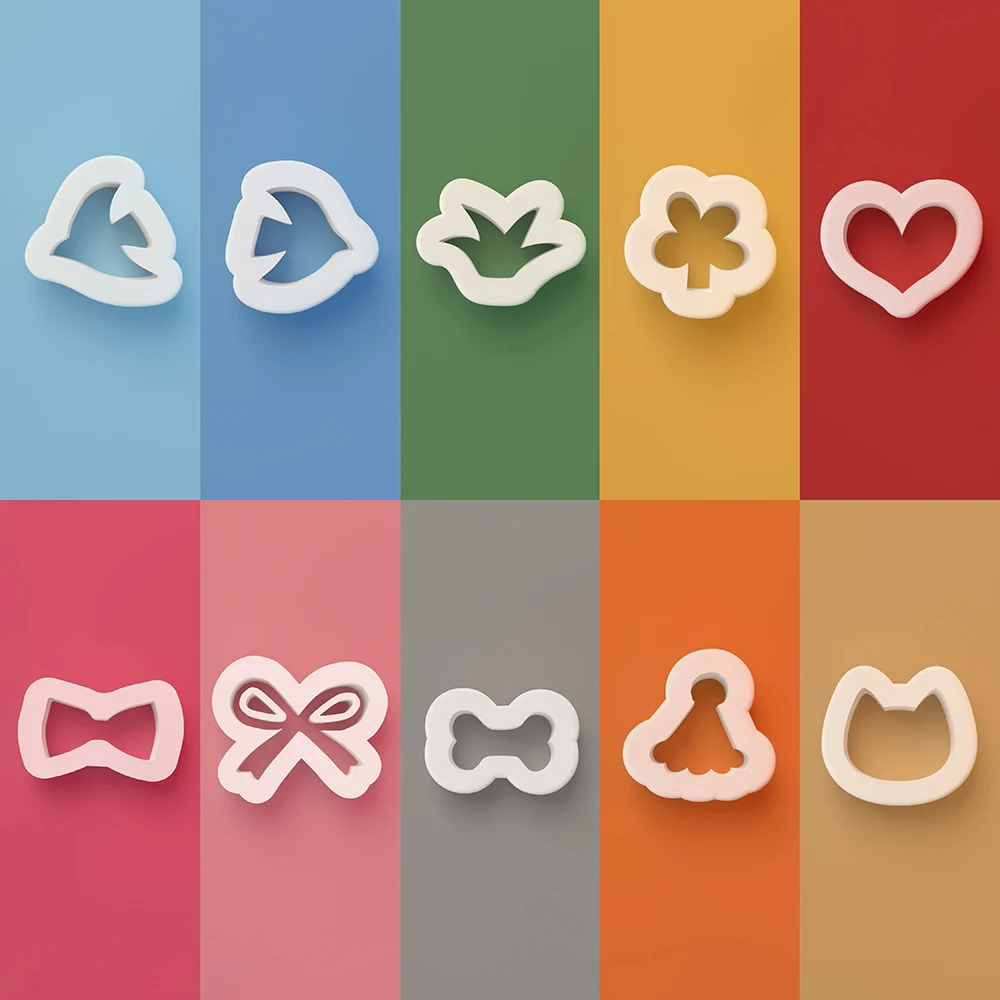 NONE Spring Forest Series Polymer Clay Cutters Cartoon Shape for DIY Earrings Necklaces Pendants Jewelry Accessories