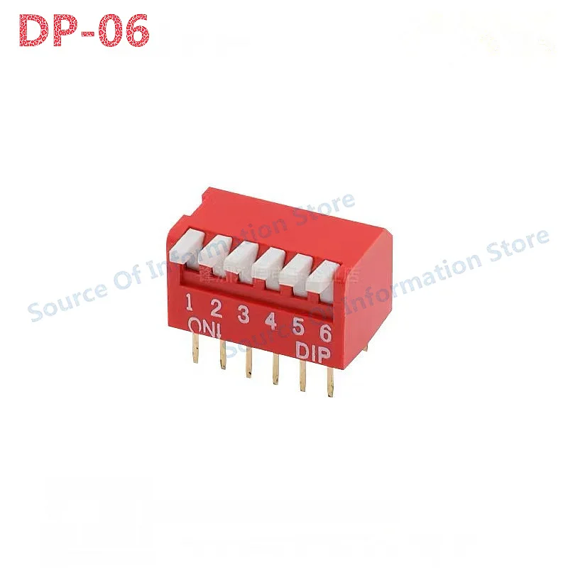 20Pcs DP-06-Position Side-Mount DIP Switch Encoder Switch with 2.54mm Pitch for Electronics