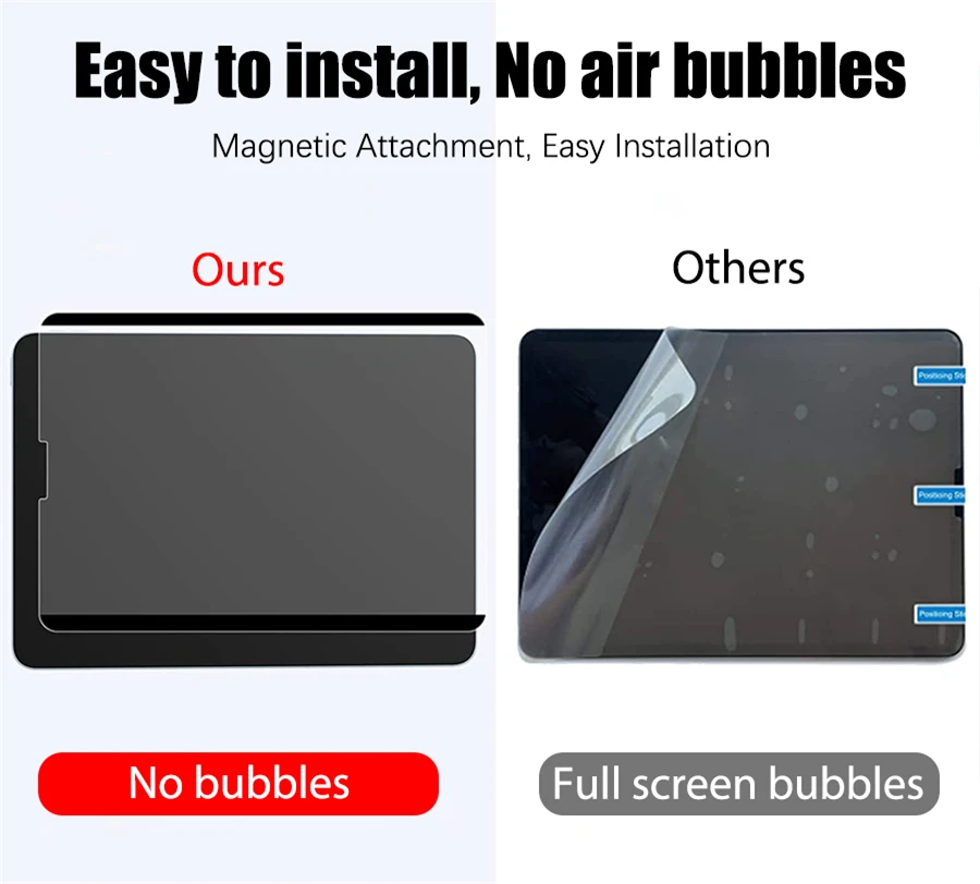 Papier magnetisch wie Displayschutzfolie für Samsung Galaxy Tab S6 Lite A9 Plus S10 S8 S9 Plus Ultra S7 Fe S10 S9 Fe A8 Film – Detail 7