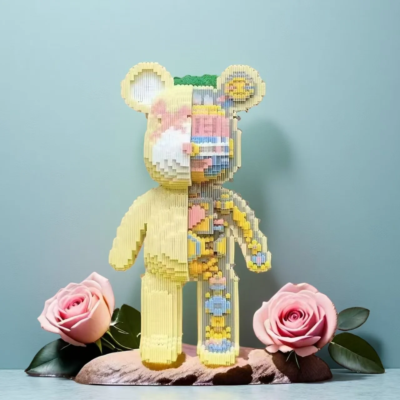 

Набор из 5733 предметов желтого медведя, идеально подходит для рождественских подарков, сборка мелких частиц, подходит для взрослых в возрасте от 14 лет и выше