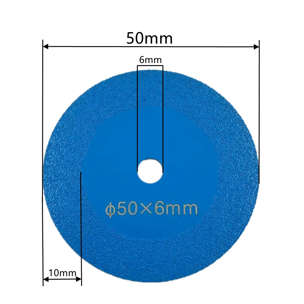 2 zoll 1-10Pcs Diamant Trennscheibe Glas Jade Kristall Fliesen Marmor Sägeblatt Gelötete Glas Gravur Runde Schaft mini Sägeblatt – Detail 1