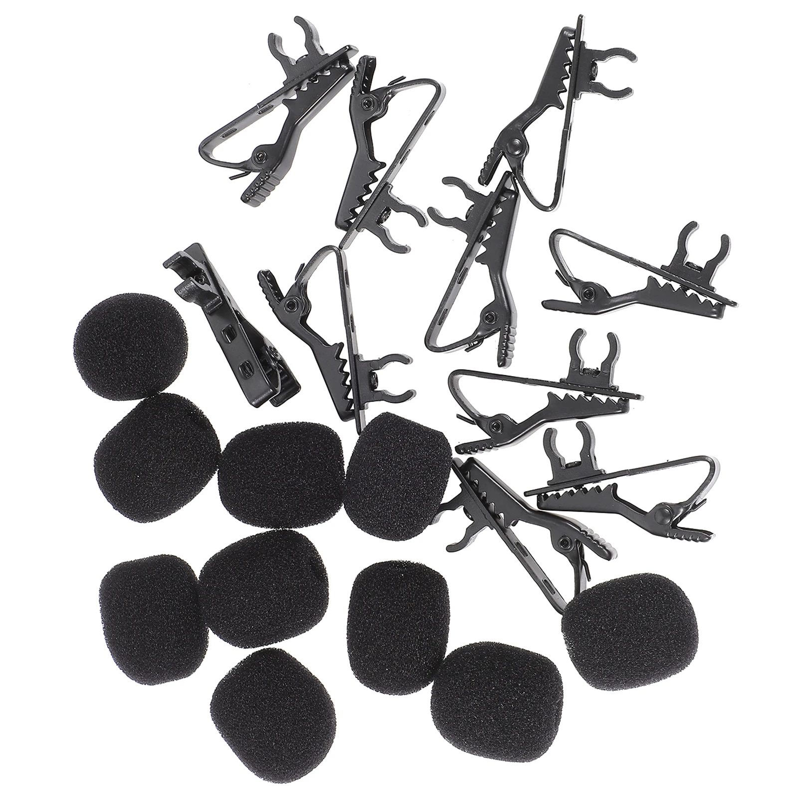 

10pcs Microphone Lapel Clip Compact Lightweight Durable Iron Perfect Video Conferencing Recording Karaoke Shows Speeches