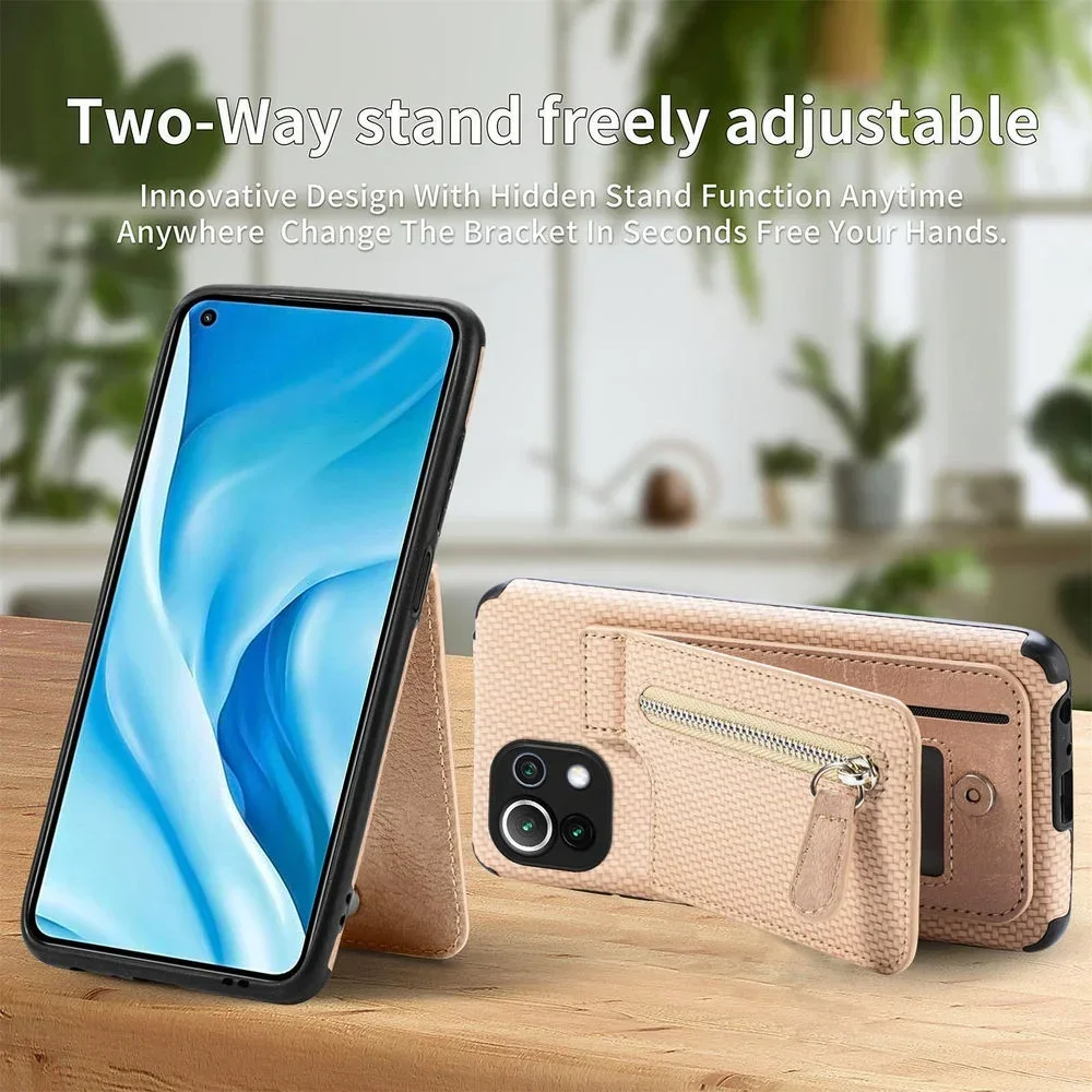 Zipper Wallet Case For Xiaomi 15T 13T 11T 13 Mi 11 Lite 5G NE 11i POCO F7 F5 F3 C65 X3 M6 X6 M7 X7 X8 Pro Max Magnet Case Cover view 4